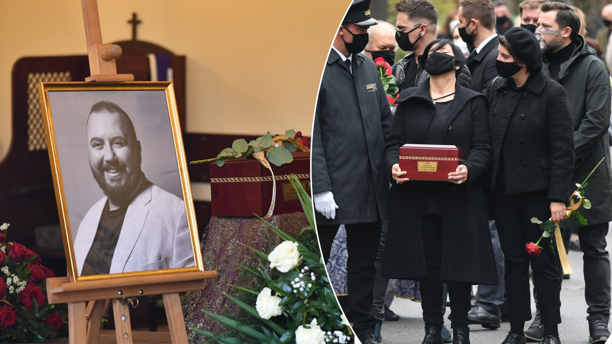 Pogrzeb Dariusza Gnatowskiego Córka I żona Z Trumną 8393